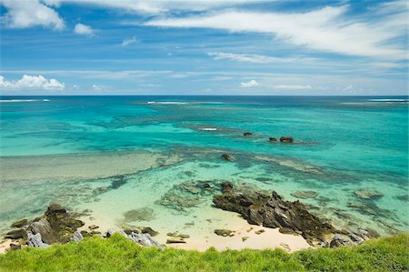 The lagoon and the world's most southerly coral reef, on the west coast of this 10km long volcanic island in the Tasman Sea, Lord Howe Island, UNESCO World Heritage Site, New South Wales, Australia, Pacific Foto de stock - Con derechos protegidos, Código: 841-05795796