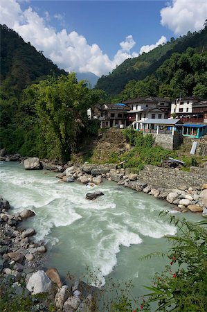 simsearch:841-05795832,k - Birethanti village et la vallée de Modi, région de l'Annapurna Sanctuary, Himalaya, Népal, Asie Photographie de stock - Rights-Managed, Code: 841-05795833