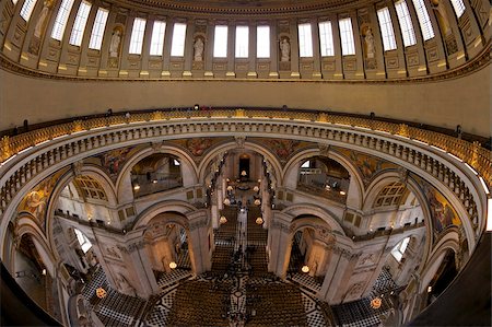saint paul's cathedral - Whispering Gallery et la nef, intérieur de St Paul cathédrale, Londres, Royaume-Uni, Europe Photographie de stock - Rights-Managed, Code: 841-05795855