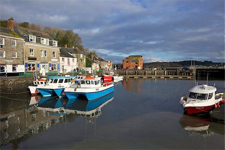 padstow - Wintersonne auf Fischerbooten in Padstow Hafen, Cornwall, England, Vereinigtes Königreich, Europa Stockbilder - Lizenzpflichtiges, Bildnummer: 841-05795862