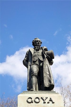 painter (artwork) - Monument to Francisco de Goya, Puerta Alte de Goya, near entrance to the Museo del Prado Museum and Art Gallery, Madrid, Spain, Europe Foto de stock - Con derechos protegidos, Código: 841-05795880