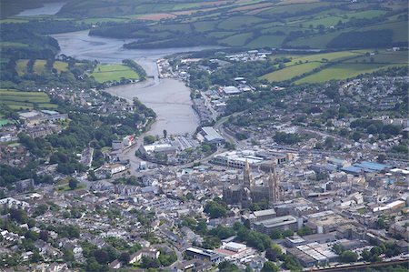 Vue aérienne de la ville et la cathédrale, Truro, Cornwall, Angleterre, Royaume-Uni, Europe Photographie de stock - Rights-Managed, Code: 841-05796031