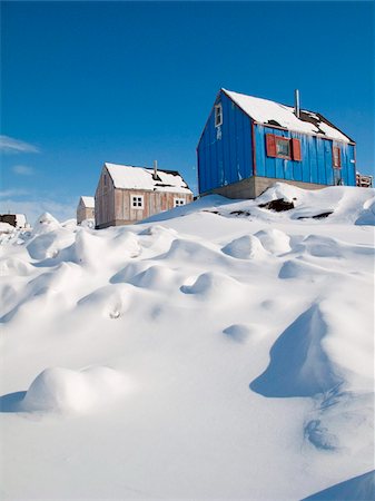 single storey - View in Tasiilaq village, East Greenland, Polar Regions Foto de stock - Con derechos protegidos, Código: 841-05796081