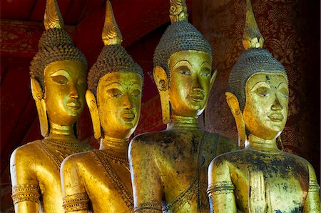 simsearch:841-05796424,k - Statues of Buddha, Vat Mai Suvannaphumaham, Luang Prabang, UNESCO World Heritage Site, Laos, Indochina, Southeast Asia, Asia Foto de stock - Con derechos protegidos, Código: 841-05796430