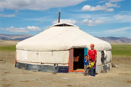 simsearch:841-05796510,k - Nomadic Kazakh family and their yurt, Region of Bayan Ulgii, Mongolia, Central Asia, Asia Stock Photo - Rights-Managed, Code: 841-05796525