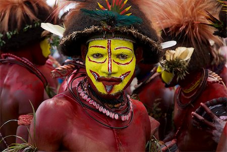 simsearch:841-06344086,k - Sing Sing of Mount Hagen, a cultural show with ethnic groups, Mount Hagen, Western Highlands, Papua New Guinea, Pacific Fotografie stock - Rights-Managed, Codice: 841-05796542