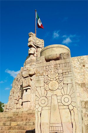 Monumento a la Patria, Paseo de Montejo, Merida, Yucatan State, Mexico, North America Stock Photo - Rights-Managed, Code: 841-05796637