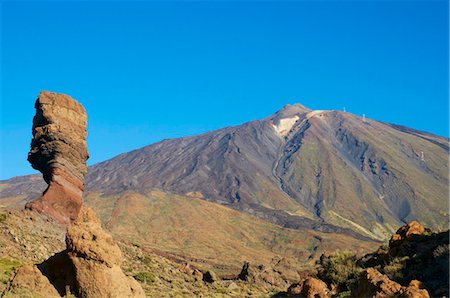 Mount Teide, Teide National Park, UNESCO World Heritage Site, Tenerife, Canary Islands, Spain, Europe Foto de stock - Con derechos protegidos, Código: 841-05796760