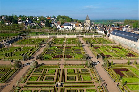 Jardin à la française au château de Villandry, patrimoine mondial UNESCO, Loire Valley, Indre et Loire, France, Europe Photographie de stock - Rights-Managed, Code: 841-05796814