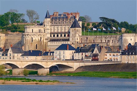 Chateau d'Amboise and River Loire, UNESCO World Heritage Site, Loir et Cher, Loire Valley, France, Europe Stock Photo - Rights-Managed, Code: 841-05796825