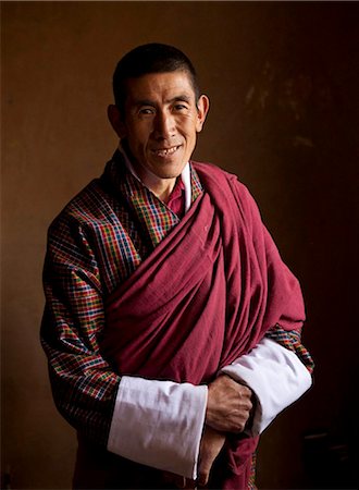 Portrait d'un homme local à la Gangtey Tsechu Gangte Goemba, Gangte, la vallée de Phobjikha, Bhoutan, Asie Photographie de stock - Rights-Managed, Code: 841-05845877