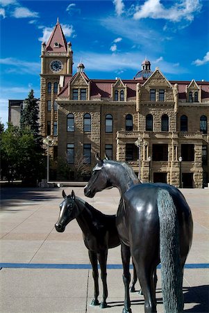 simsearch:841-06500937,k - La sculpture à l'hôtel de ville de Calgary, Calgary, Alberta, Canada, Amérique du Nord Photographie de stock - Rights-Managed, Code: 841-05845938