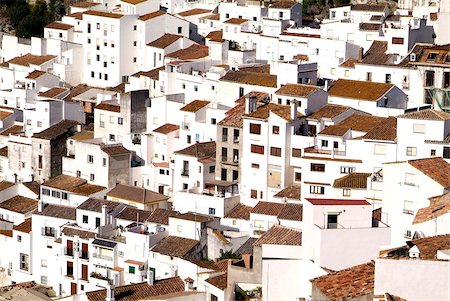 White village of Casares, Sierra Bermeja, Andalusia, Spain, Europe Foto de stock - Con derechos protegidos, Código: 841-05846032