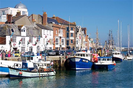 Old Town and Harbour, Weymouth, Dorset, England, United Kingdom, Europe Foto de stock - Con derechos protegidos, Código: 841-05846086