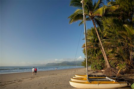 simsearch:841-03067702,k - Four Mile Beach with coconut palm trees, Port Douglas, Queensland, Australia, Pacific Foto de stock - Direito Controlado, Número: 841-05846112