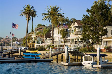 Île de la baie en Balboa, Newport Beach, Orange County, Californie, États-Unis d'Amérique, Amérique du Nord Photographie de stock - Rights-Managed, Code: 841-05846293