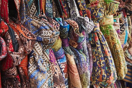 souvenir stall - Bags made from batik at market, Solo, Java, Indonesia, Southeast Asia, Asia Stock Photo - Rights-Managed, Code: 841-05846496