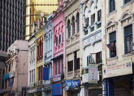 Traditionelle chinesische Ladenhäuser und moderne Wolkenkratzer, Chinatown, Kuala Lumpur, Malaysia, Südostasien, Asien Stockbilder - Lizenzpflichtiges, Bildnummer: 841-05846579