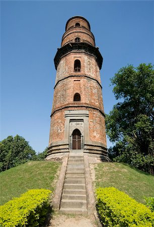 Octagonal Firoj minar in 12th century Gaur, once one of India's great cities, West Bengal, India, Asia Stock Photo - Rights-Managed, Code: 841-05846642