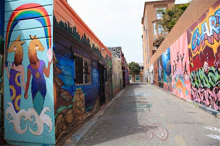 Murals, Clarion Alley, Mission District, Mission, San Francisco, California, United States of America, North America Foto de stock - Con derechos protegidos, Código: 841-05846671