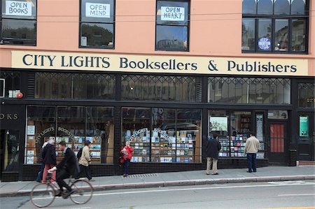 City Lights Booksellers, a Beat generation icon, North Beach, San Francisco, California, United States of America, North America Stock Photo - Rights-Managed, Code: 841-05846723