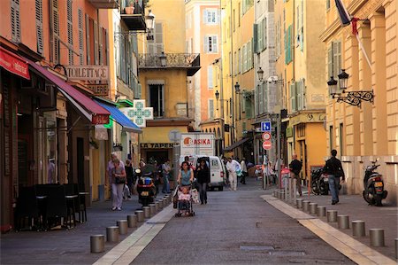 france places in town - Old Town, Nice, Alpes Maritimes, Provence, Cote d'Azur, French Riviera, France, Europe Stock Photo - Rights-Managed, Code: 841-05846756