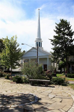 Town square, Woodstock, famous for lending its name to the 1969 Woodstock Festival, Catskills, Ulster County, New York State, United States of America, North America Stock Photo - Rights-Managed, Code: 841-05846768