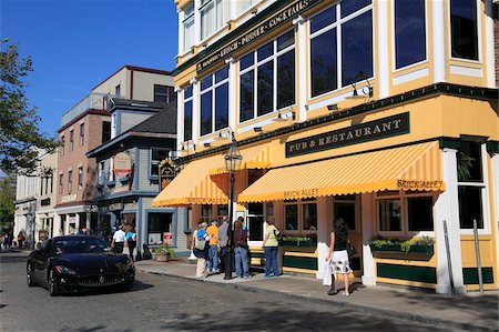 rhode island (eua) - Thames Street, Newport, Rhode Island, New England, United States of America, North America Foto de stock - Direito Controlado, Número: 841-05846771