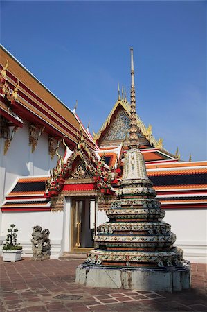 Wat Pho (Wat Po) (Wat Phra Chetuphon), oldest Buddhist temple in the city, Rattanakosin (Ratanakosin), Bangkok, Thailand, Southeast Asia, Asia Foto de stock - Con derechos protegidos, Código: 841-05846798