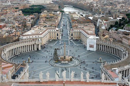 St. Peter's Square, Vatican, Rome, Lazio, Italy, Europe Stock Photo - Rights-Managed, Code: 841-05846867