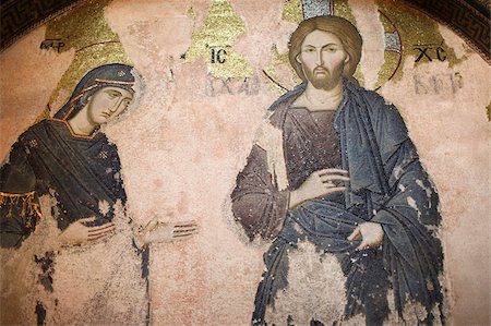 simsearch:841-06805407,k - The Khalke Jesus mosaic, Chora Church Museum, Istanbul, Turkey, Europe Stock Photo - Rights-Managed, Code: 841-05846928