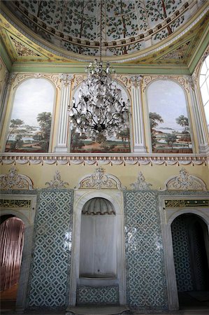 royal residence - Queen Mother's apartment, The Harem, Topkapi Palace, UNESCO World Heritage Site, Istanbul, Turkey, Europe Stock Photo - Rights-Managed, Code: 841-05846939