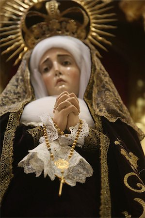 Statue de la Vierge Marie, l'église de San Jeronimo, Madrid, Espagne, Europe Photographie de stock - Rights-Managed, Code: 841-05847026