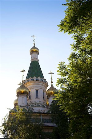 simsearch:700-05609775,k - Gilded domes, Church of St. Nicholas the Miracle Maker (The Russian Church), Sofia, Bulgaria, Europe Stock Photo - Rights-Managed, Code: 841-05847067