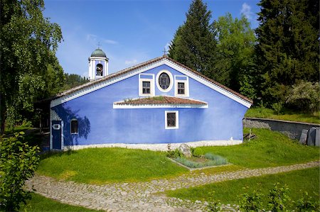simsearch:841-05847068,k - Blue walled Church of Sveta Bogoroditsa (Uspenie Bogorodichno Church), Old Town, Koprivshtitsa, Bulgaria, Europe Stock Photo - Rights-Managed, Code: 841-05847087