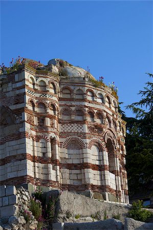 Ruins of the facade of the medieval Church of St. John Aliturgetos, a non sanctified church, UNESCO World Heritage Site, Nessebar, Bulgaria, Europe Stock Photo - Rights-Managed, Code: 841-05847108