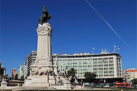 The Marquess of Pombal Monument, a major roundabout and landmark in Praca do Marques de Pombal, central Lisbon, Portugal, Europe Stock Photo - Rights-Managed, Code: 841-05847183