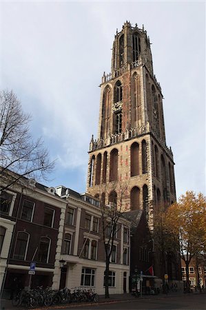 The Dom Tower, built 1321 and 1382, the tallest Dutch church tower at 112m (368ft) in Utrecht, Utrecht Province, Netherlands, Europe Stock Photo - Rights-Managed, Code: 841-05847236