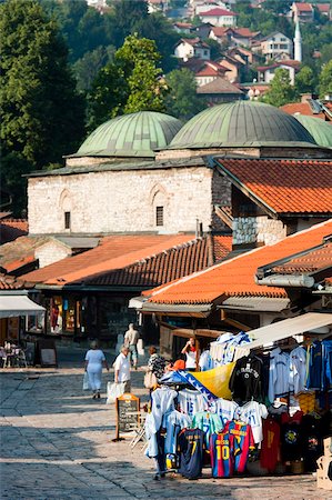 Bascarsija Mosque, Pigeon square, Sarajevo, Bosnia and Herzegovina, Europe Stock Photo - Rights-Managed, Code: 841-05847336