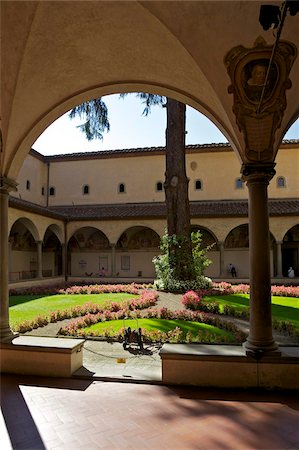 simsearch:841-05847391,k - The Sant'Antonino Cloister, by Michelozzo, Convent of San Marco, Florence, UNESCO World Heritage Site, Tuscany, Italy, Europe Foto de stock - Con derechos protegidos, Código: 841-05847385