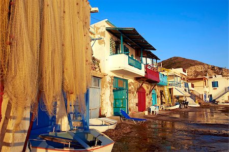 Old fishing village of Klima, Milos, Cyclades Islands, Greek Islands, Aegean Sea, Greece, Europe Stock Photo - Rights-Managed, Code: 841-05847502