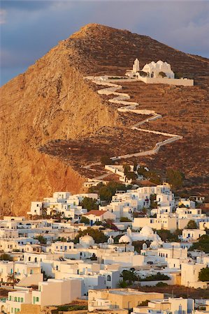 Panagia Kimissis monastery, Kastro, The Chora village, Folegandros, Cyclades Islands, Greek Islands, Greece, Europe Foto de stock - Con derechos protegidos, Código: 841-05847528