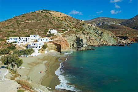 simsearch:841-05847485,k - Plage et village, Angali, Folegandros, Iles Cyclades, grec îles, mer Égée, en Grèce, Europe Photographie de stock - Rights-Managed, Code: 841-05847534