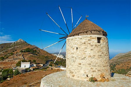 Windmill, Naxos, Cyclades Islands, Greek Islands, Greece, Europe Foto de stock - Con derechos protegidos, Código: 841-05847548