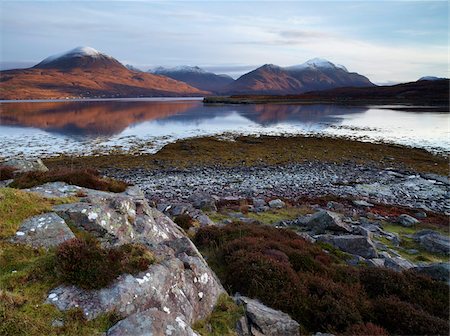 scottish highlands - A beautiful late autumn morning at Upper Loch Torridon in the Scottish Highlands, near Shieldaig, Scotland, United Kingdom, Europe Stock Photo - Rights-Managed, Code: 841-05847601