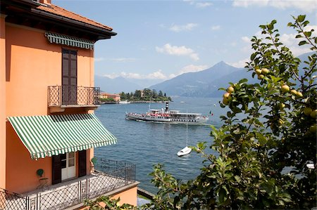 paddle boat - Paddlesteamer on Lake Como, Menaggio, Lombardy, Italian Lakes, Italy, Europe Stock Photo - Rights-Managed, Code: 841-05847969