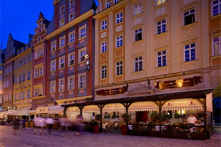 Restaurants, Market Square (Rynek), Old Town, Wroclaw, Silesia, Poland, Europe Stock Photo - Rights-Managed, Code: 841-05847977