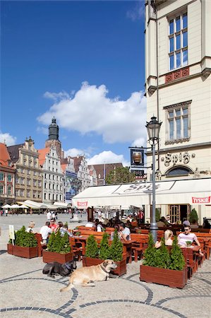 simsearch:841-07206347,k - Café de la place du marché, Old Town, Wroclaw, Silésie, Pologne, Europe Photographie de stock - Rights-Managed, Code: 841-05848008