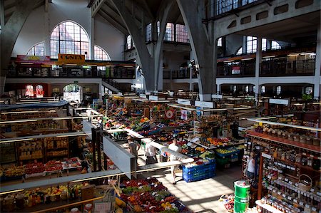 Indoor market, Hala Targowa, Old Town, Wroclaw, Silesia, Poland, Europe Foto de stock - Direito Controlado, Número: 841-05848002