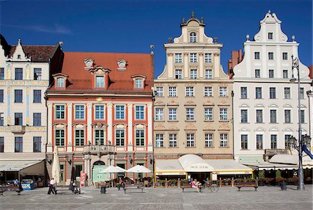 place publique - Place du marché, vieille ville, Wroclaw, Silésie, Pologne, Europe Photographie de stock - Rights-Managed, Code: 841-05848078